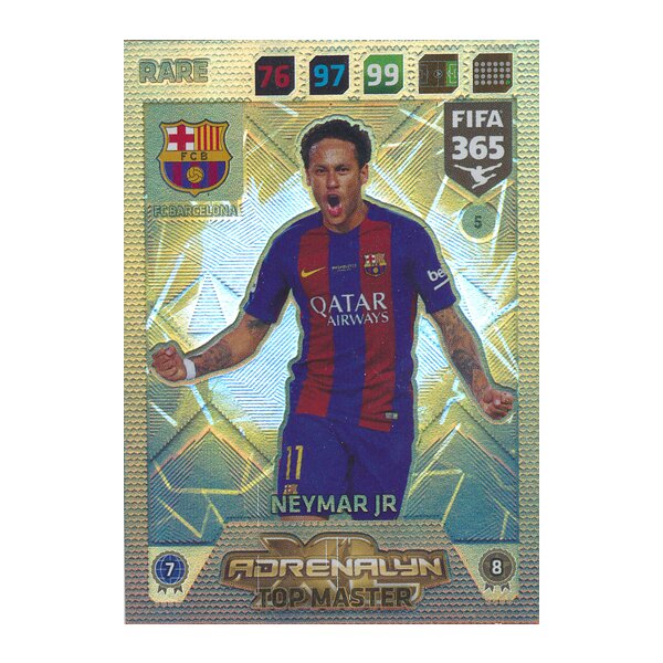 Fifa 365 Cards 2018 - 005 - Top Master - Neymar Jr. - Rare