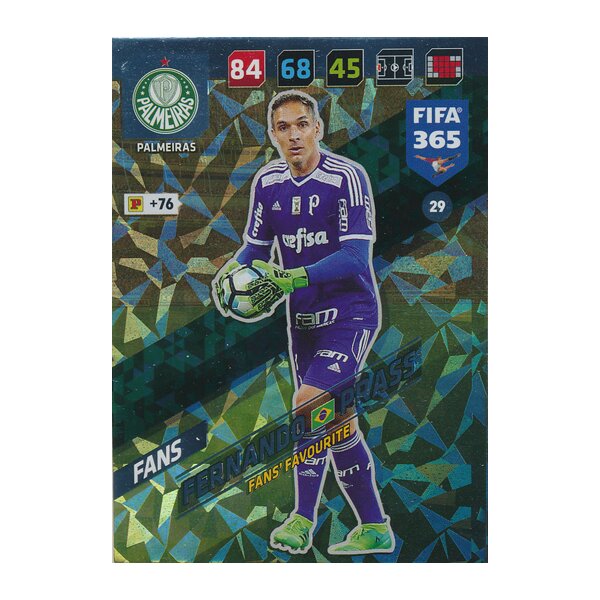 Fifa 365 Cards 2018 - 029 - Fernando Prass - Palmeiras - Fans