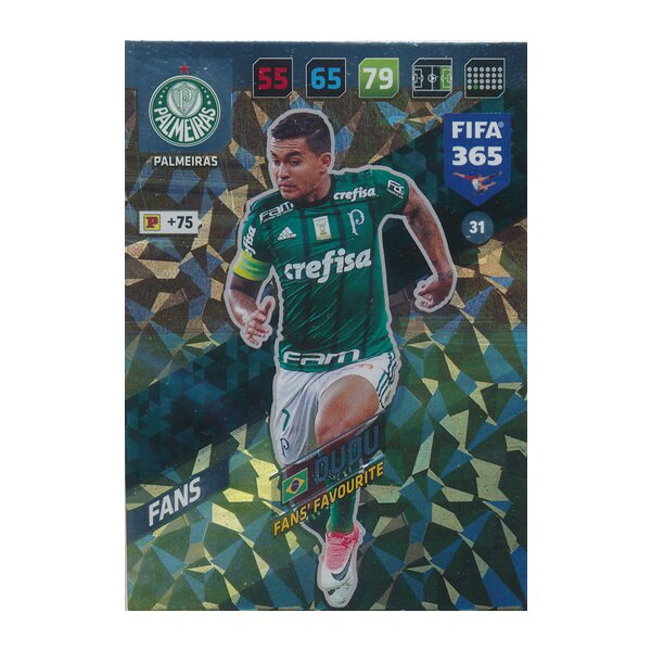 Fifa 365 Cards 2018 - 031 - Dudu - Palmeiras - Fans