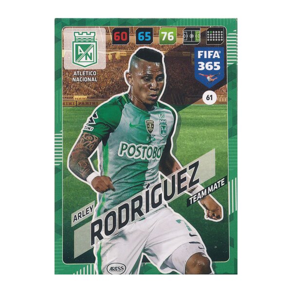 Fifa 365 Cards 2018 - 061 - Arley Rodríguez - Atlético Nacional