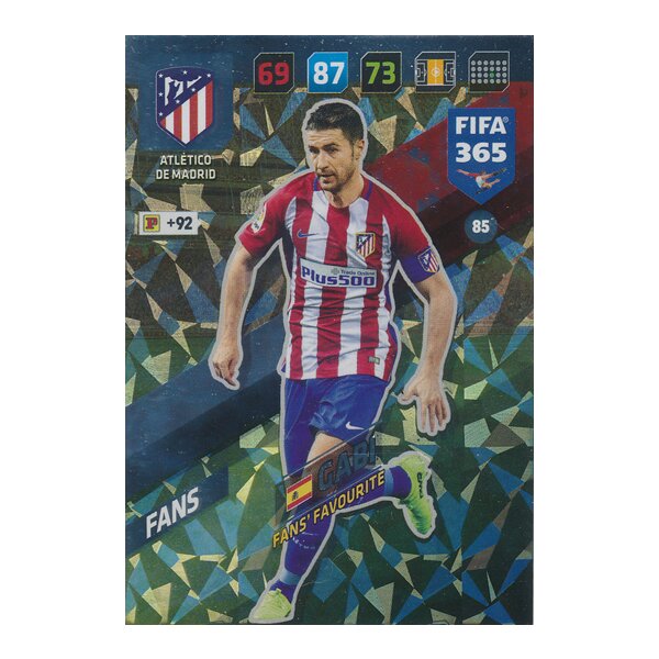 Fifa 365 Cards 2018 - 085 - Gabi - Atlético de Madrid - Fans