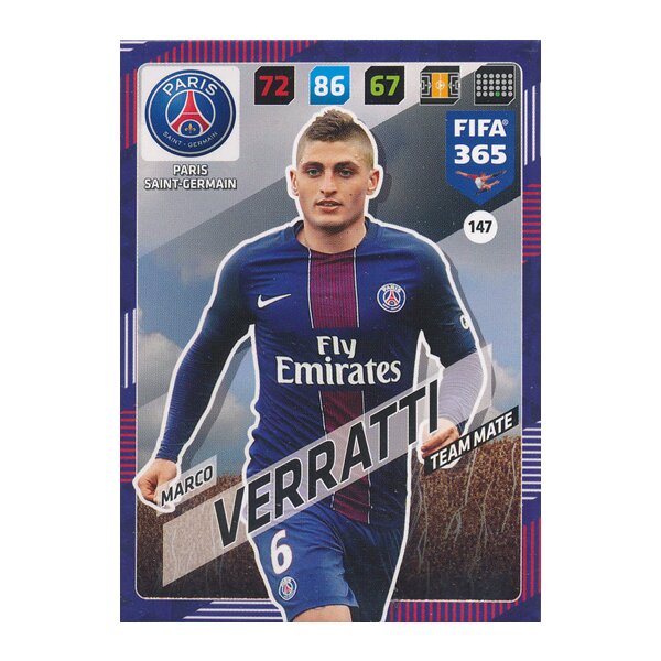 Fifa 365 Cards 2018 - 147 - Marco Verratti - Paris Saint-Germain