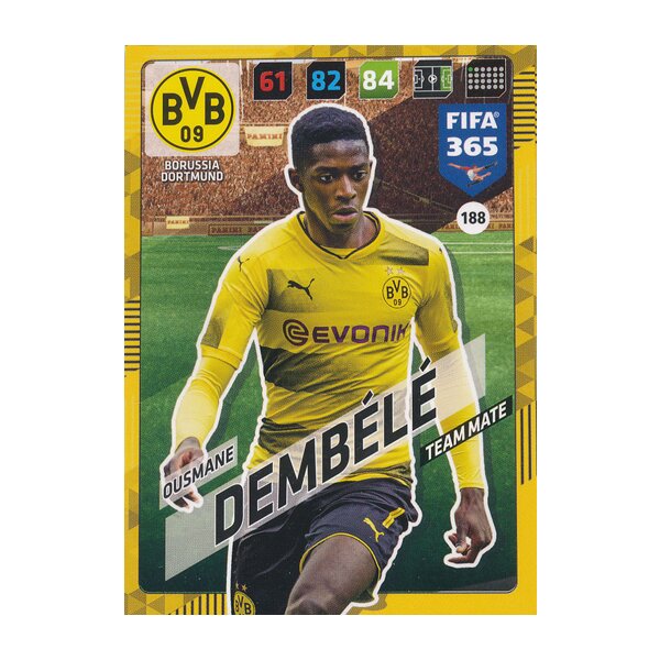 Fifa 365 Cards 2018 - 188 - Ousmane Dembélé - Borussia Dortmund