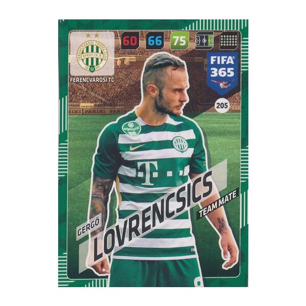 Fifa 365 Cards 2018 - 205 - Gergo Lovrencsics - Ferencvárosi TC