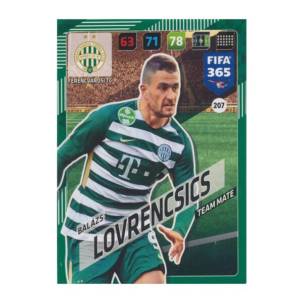 Fifa 365 Cards 2018 - 207 - Balázs Lovrencsics - Ferencvárosi TC