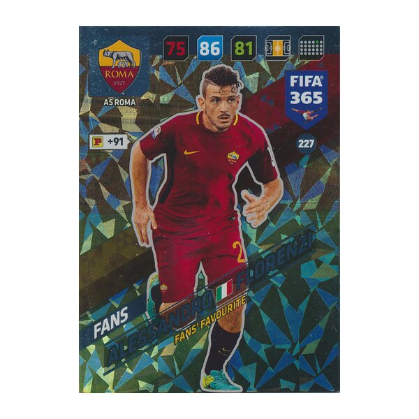 Fifa 365 Cards 2018 - 227 - Alessandro Florenzi - AS Roma - Fans