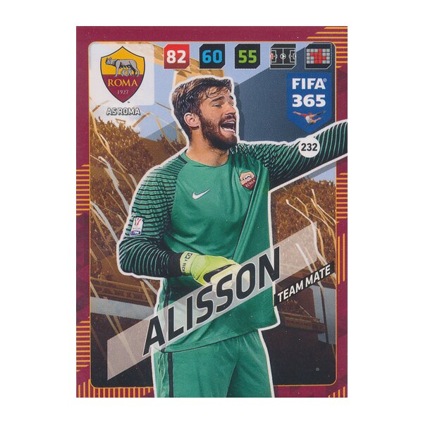 Fifa 365 Cards 2018 - 232 - Alisson - AS Roma