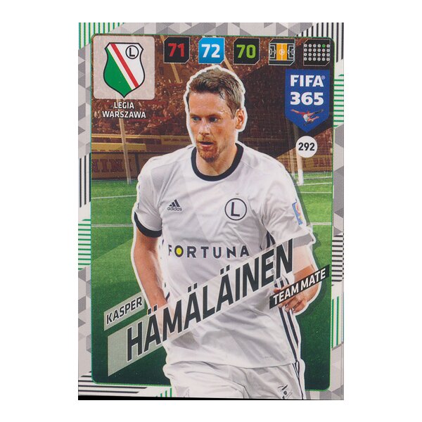 Fifa 365 Cards 2018 - 292 - Kaspar Hämäläinen - Legia Warszawa