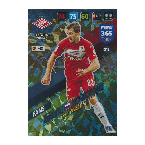 Fifa 365 Cards 2018 - 317 - Dmitri Kombarov - FC Spartak Moskva - Fans