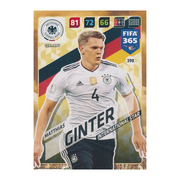 Fifa 365 Cards 2018 - 398 - Matthias Ginter - Deutschland