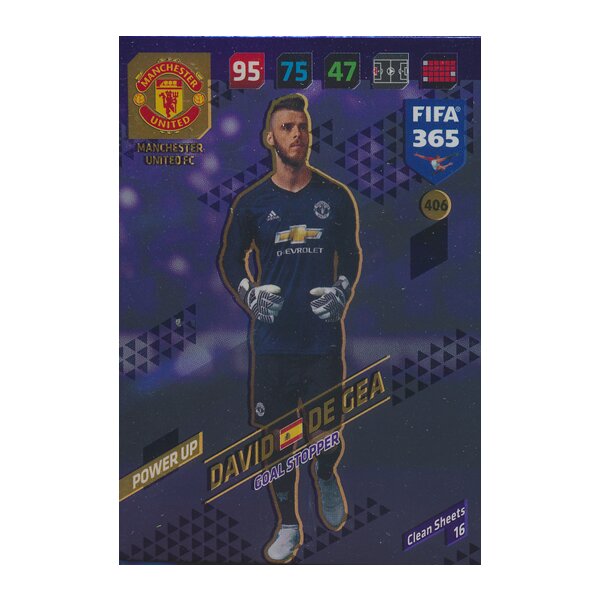 Fifa 365 Cards 2018 - 406 - David de Gea - Power UP - Goal Stoppers