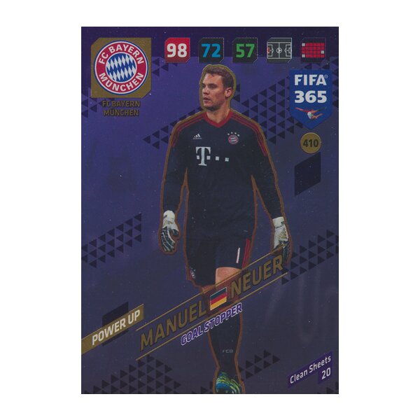 Fifa 365 Cards 2018 - 410 - Manuel Neuer - Power UP - Goal Stoppers