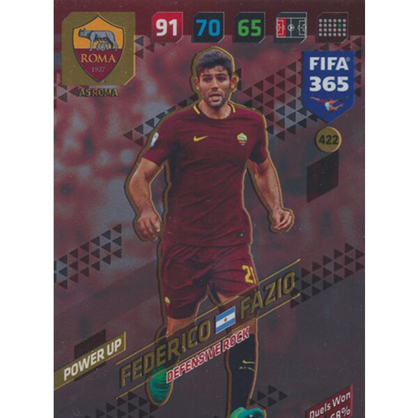 Fifa 365 Cards 2018 - 422 - Federico Fazio - Power UP - Defensive Rocks