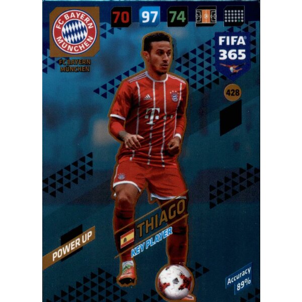 Fifa 365 Cards 2018 - 428 - Thiago - Power UP - Key Players