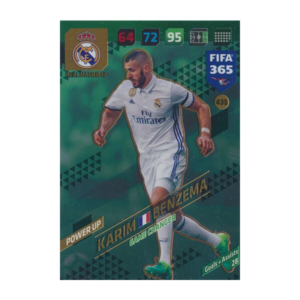 Fifa 365 Cards 2018 - 435 - Karim Benzema - Power UP - Game Changers