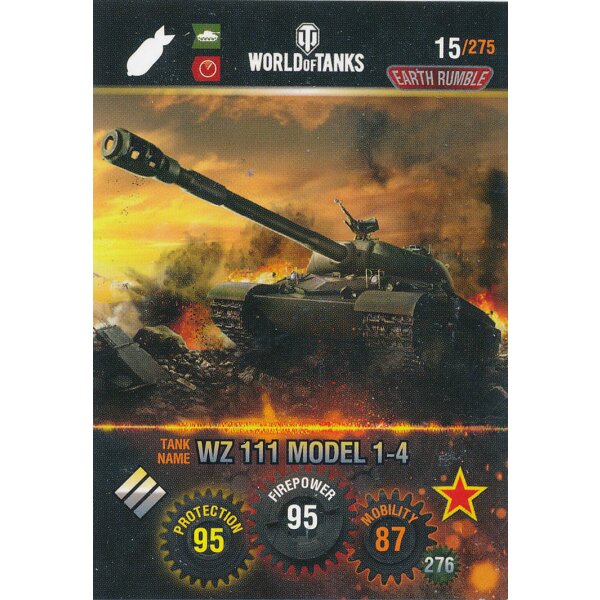 Nr. 15 - World of Tanks - WZ 111 Model 1-4 - Nation und Tank cards