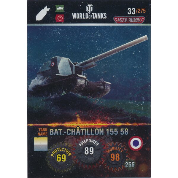 Nr. 33 - World of Tanks - BAT.-Chatillon 155 58 (Metal card) - Nation und Tank cards