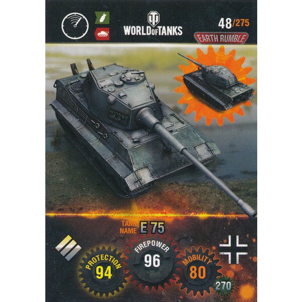 Nr. 48 - World of Tanks - E 75 - Nation und Tank cards