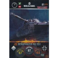 Nr. 81 - World of Tanks - Spahpanzer RU 251 (Metal card)...