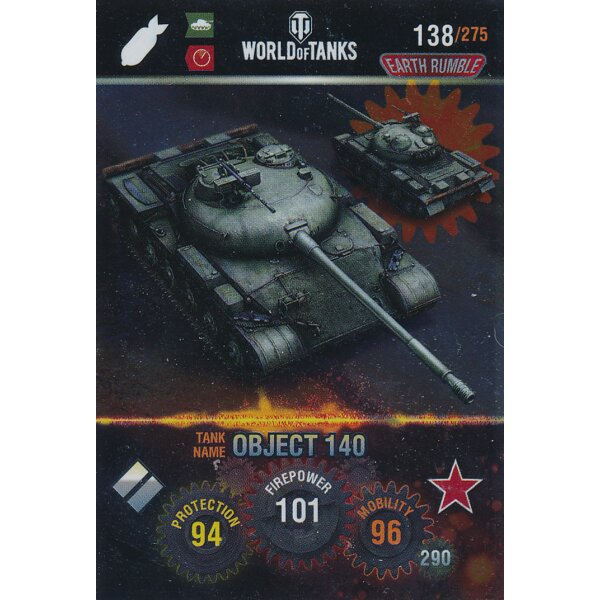 Nr. 138 - World of Tanks - Object 140 (Metal card) - Nation und Tank cards