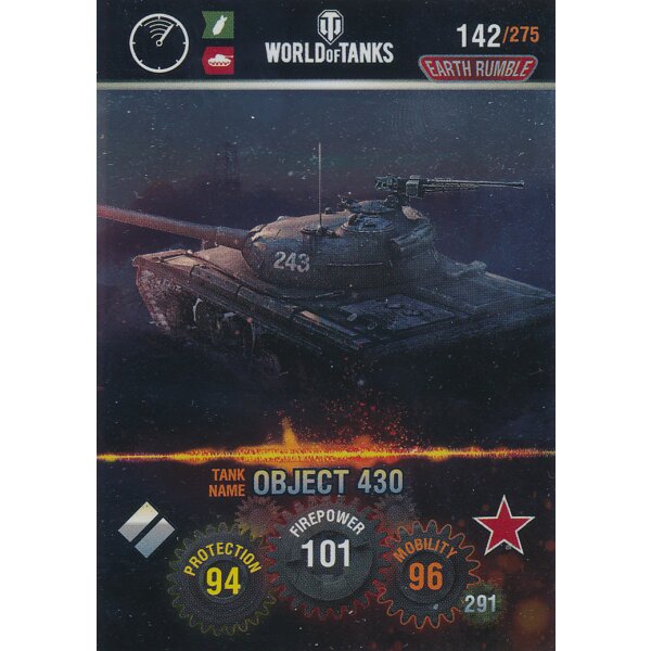 Nr. 142 - World of Tanks - Object 430 (Metal card) - Nation und Tank cards