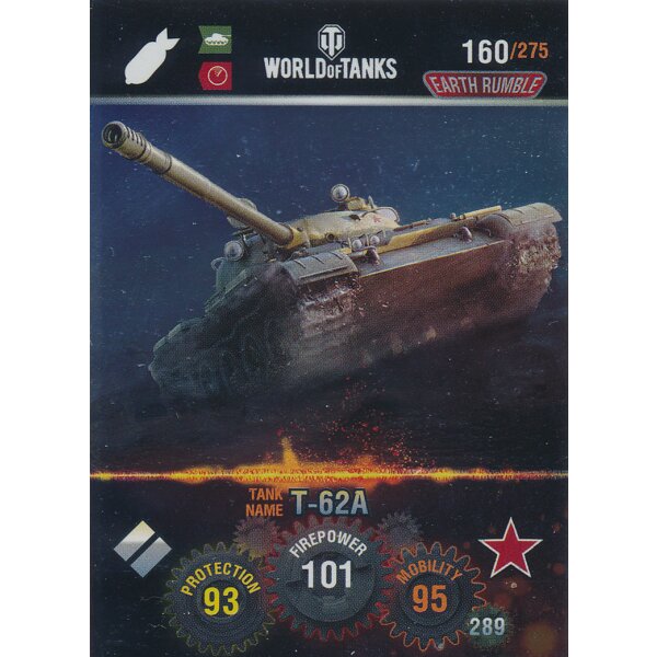 Nr. 160 - World of Tanks - T-62A (Metal card) - Nation und Tank cards