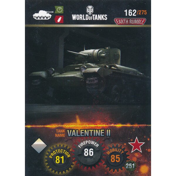 Nr. 162 - World of Tanks - Valentine II - Nation und Tank cards