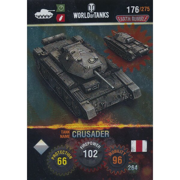 Nr. 176 - World of Tanks - Crusader (Metal card) - Nation und Tank cards