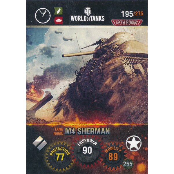 Nr. 195 - World of Tanks - M4 Sherman - Nation und Tank cards