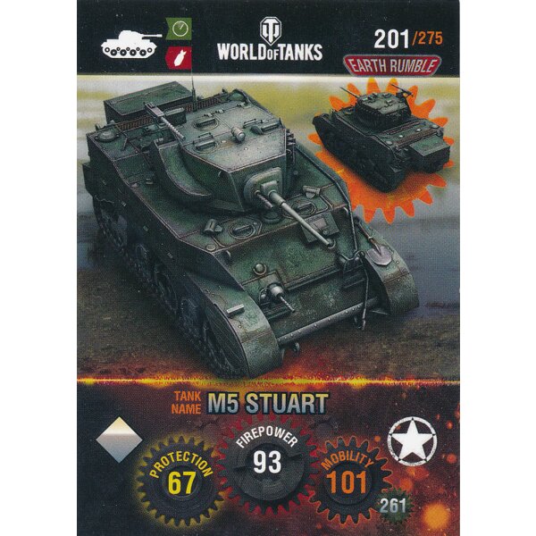 Nr. 201 - World of Tanks - M5 Stuart - Nation und Tank cards