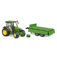 Bruder 2108 - John Deere 5115M mit Bordwandanhänger