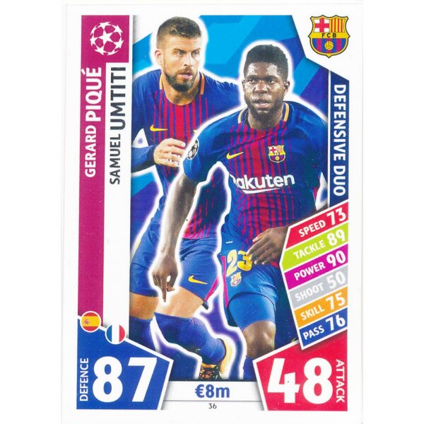 CL1718-036 - Gerard Pique / Samuel Umtiti - FC Barcelona