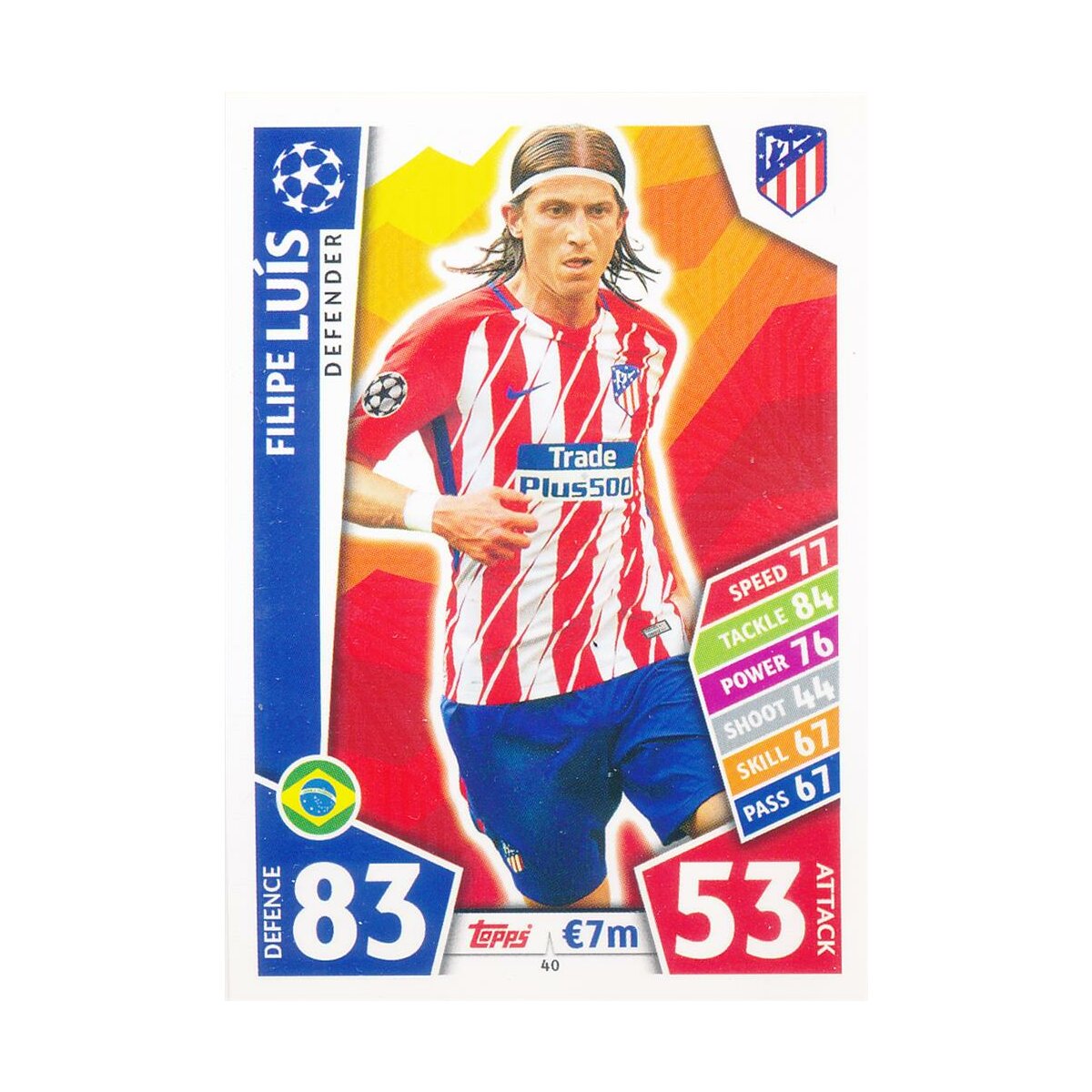 Cl1718 040 Filipe Luis Club Atletico De Madrid 0 39