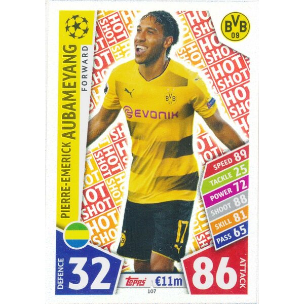 CL1718-107 - Pierre-Emerick Aubameyang (Hot Shot) - Borussia Dortmund