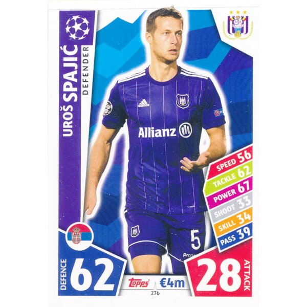 CL1718-276 - Uros Spajic - RSC Anderlecht