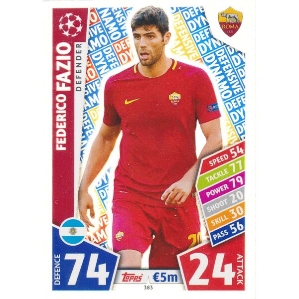 CL1718-383 - Federico Fazio (Defensive Dynamo) - AS Roma