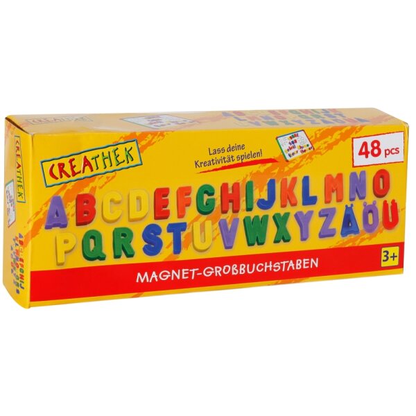 Creathek Magnet Großbuchstaben, 48-teilig