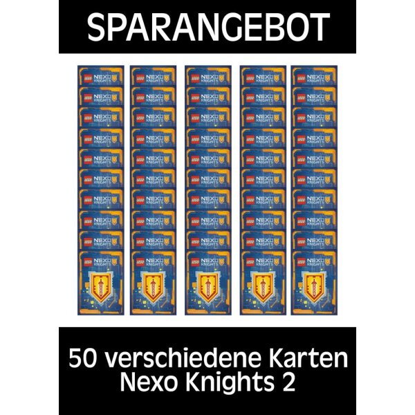 LEGO Nexo Knights 2 - Trading Cards - 50 verschiedene - Deutsch