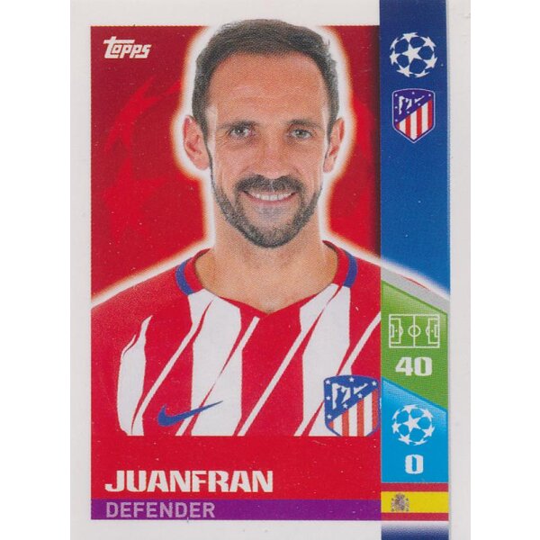 CL1718 - Sticker 46 - Juanfran Club - Atlético de Madrid