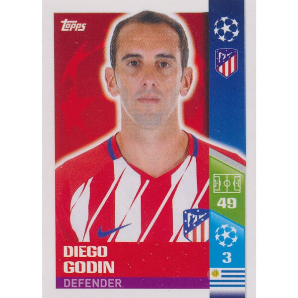 CL1718 - Sticker 49 - Diego Godín Club - Atlético de Madrid