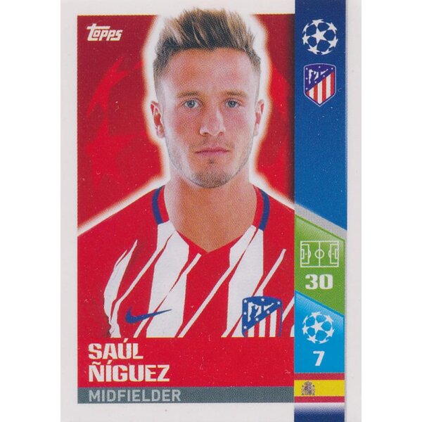 CL1718 - Sticker 53 - Saúl Niguez Club - Atlético de Madrid