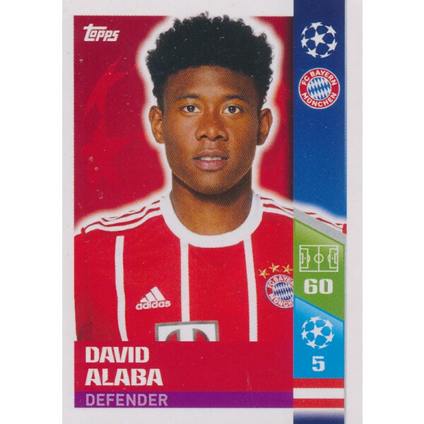 CL1718 - Sticker 66 - David Alaba - FC Bayern München