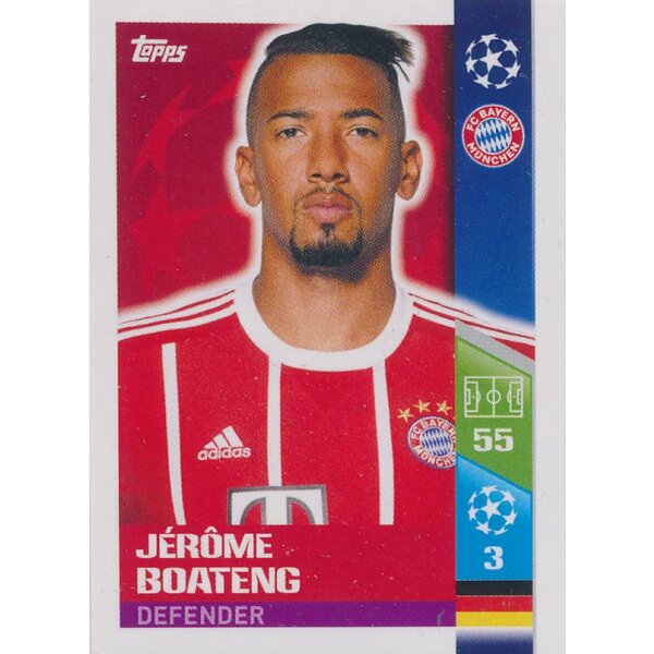 CL1718 - Sticker 67 - Jérôme Boateng - FC Bayern München