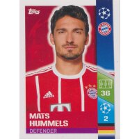 CL1718 - Sticker 68 - Mats Hummels - FC Bayern München