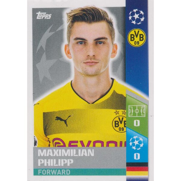 CL1718 - Sticker 114 - Maximilian Philipp - Borussia Dortmund