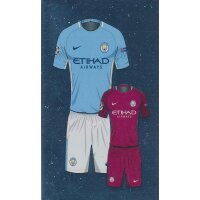 CL1718 - Sticker 156 - Home / Away Kit - Manchester City FC