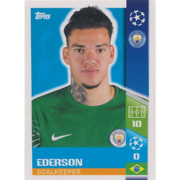 CL1718 - Sticker 158 - Ederson - Manchester City FC