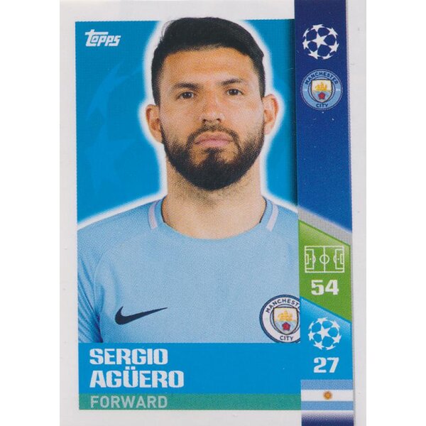 CL1718 - Sticker 173 - Sergio Agüero - Manchester City FC