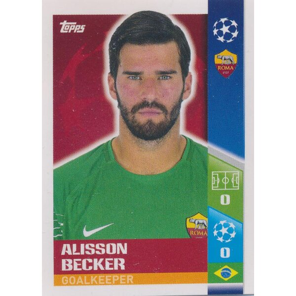 CL1718 - Sticker 215 - Alisson Becker - AS Roma