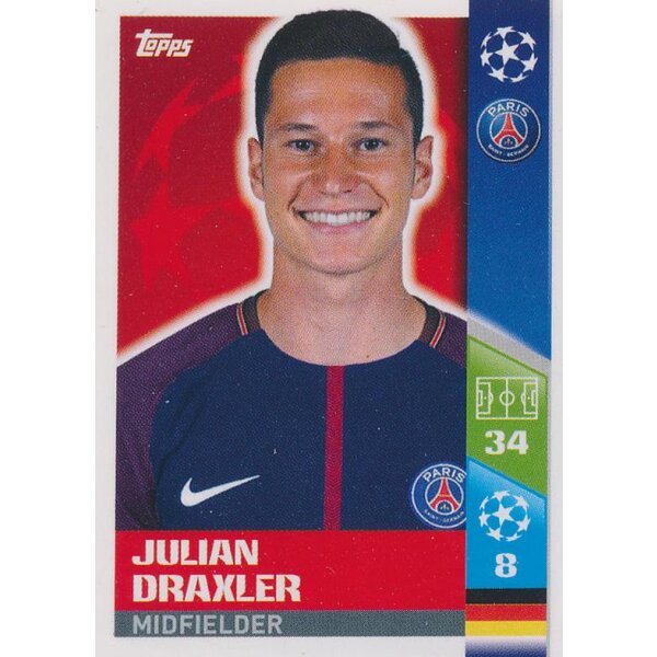 CL1718 - Sticker 263 - Julian Draxler - Paris Saint-Germain